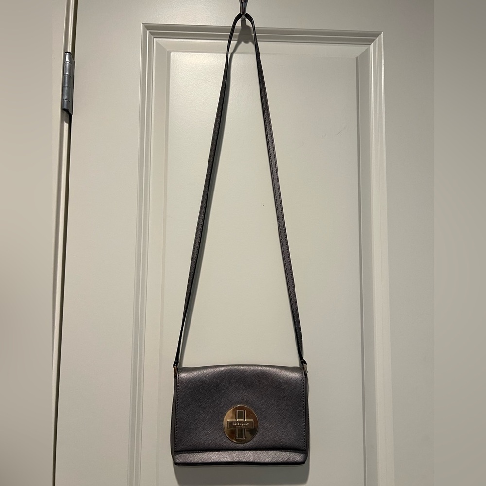 Kate Spade Pewter Crossbody Bag